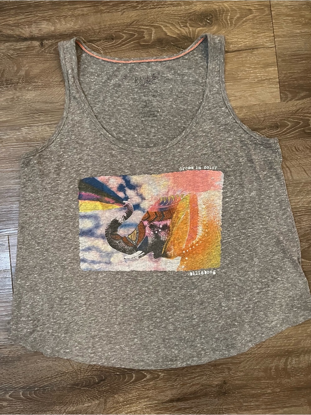 Vintage Billabong Gray Graphic Tank Top - Dream in Color